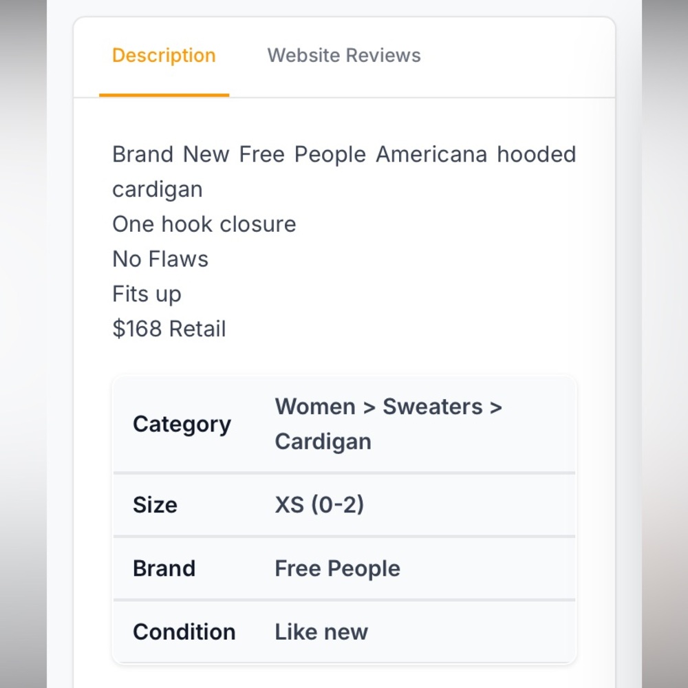 FREE PEOPLE 🇺🇸 Americana Star Pattern Hooded Cardigan Sweater - Picture 13 of 13